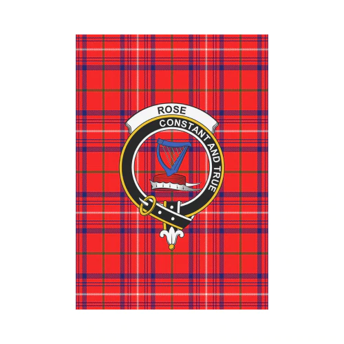 Clan Rose Tartan Crest Garden Flag GE91 Clan Rose Tartan Today   