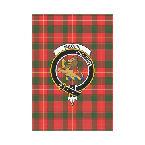 Clan MacFie Tartan Crest Garden Flag MR36 Clan MacPhee_MacFie Tartan Today   