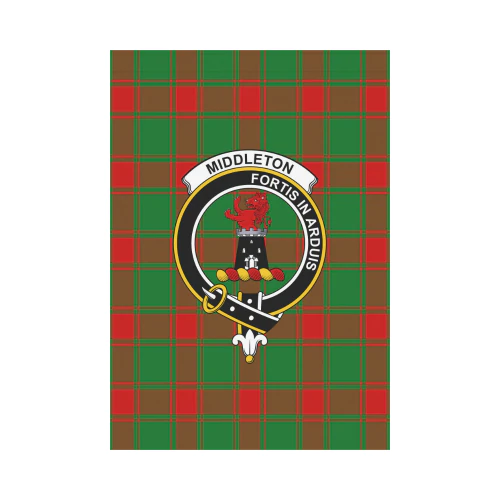 Clan Middleton Modern Tartan Crest Garden Flag DP77 Clan Middleton Tartan Today   