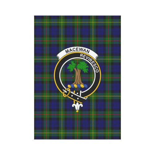 Clan MacEwan Tartan Crest Garden Flag QF24 Clan MacEwen_MacEwan Tartan Today   