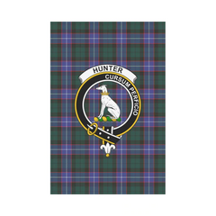 Clan Hunter Modern Tartan Crest Garden Flag OA24 Clan Hunter Tartan Today   