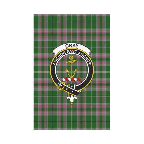 Clan Gray Hunting Tartan Crest Garden Flag SC98 Clan Gray Tartan Today   