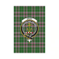 Clan Gray Hunting Tartan Crest Garden Flag SC98 Clan Gray Tartan Today   