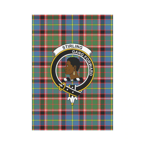 Clan Stirling (Of Keir) Tartan Crest Garden Flag FH13 Clan Stirling Tartan Today   
