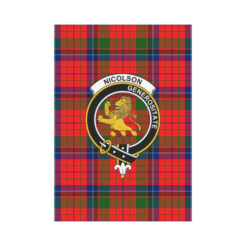 Clan Nicolson Modern Tartan Crest Garden Flag TE41 Clan Nicolson Tartan Today   