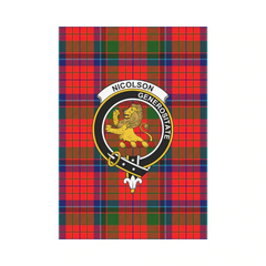 Clan Nicolson Modern Tartan Crest Garden Flag TE41 Clan Nicolson Tartan Today   