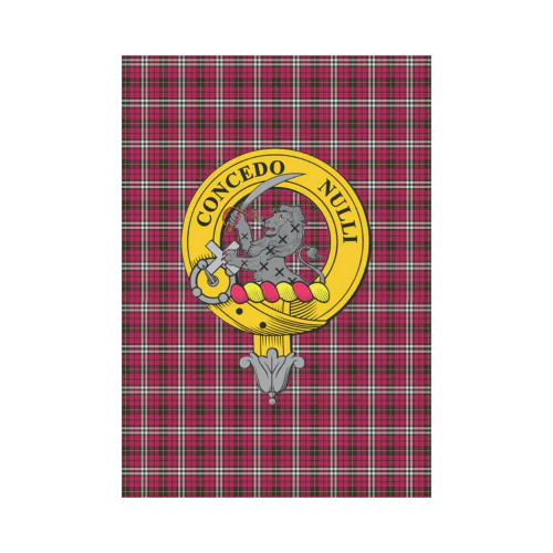 Clan Little (New) Tartan Crest Garden Flag QR34 Clan Little Tartan Today   