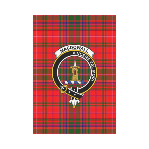 Clan MacDowall (Of Garthland) Tartan Crest Garden Flag VR67 Clan MacDowall Tartan Today   