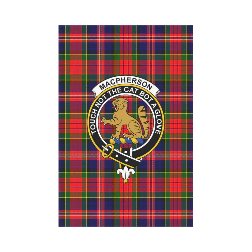 Clan MacPherson Modern Tartan Crest Garden Flag BH50 Clan MacPherson Tartan Today   