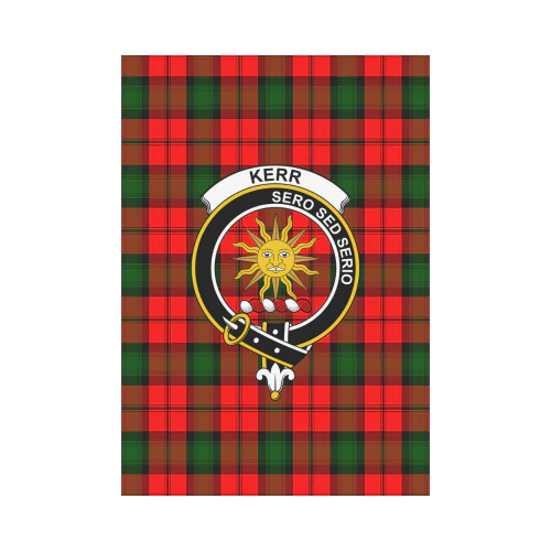 Clan Clan Kerr Modern Tartan Crest Garden Flag FD23 Clan Kerr Tartan Today   