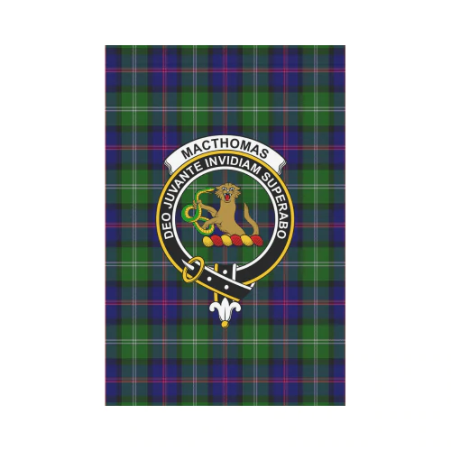Clan MacThomas Modern Tartan Crest Garden Flag FM37 Clan MacThomas Tartan Today   