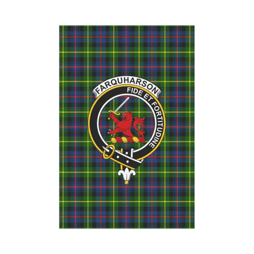 Clan Farquharson Modern Tartan Crest Garden Flag ZO45 Clan Farquharson Tartan Today   