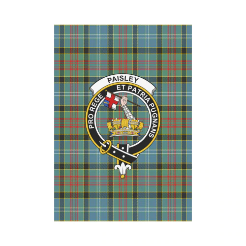 Clan Paisley District Tartan Crest Garden Flag DF20 Clan Paisley Tartan Today   