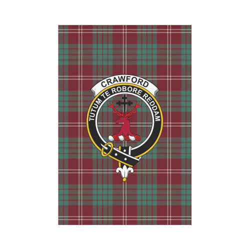 Clan Crawford Modern Tartan Crest Garden Flag GX32 Clan Crawford Tartan Today   