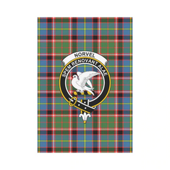 Clan Norvel Tartan Crest Garden Flag GA77 Clan Norvel Tartan Today   