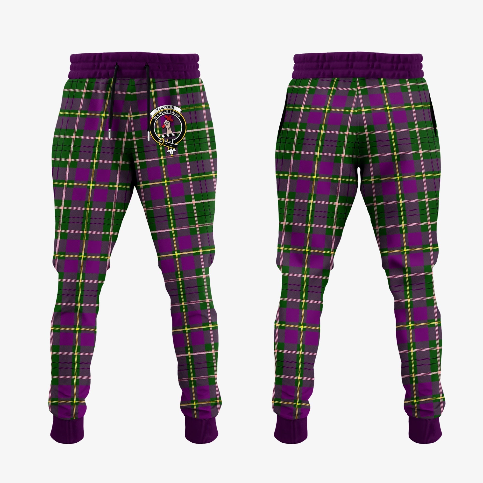 Clan Taylor Tartan Crest Jogger Sweatpants AO84 Clan Taylor Tartan Today   