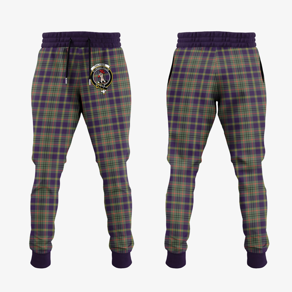 Clan Taylor Weathered Tartan Crest Jogger Sweatpants WH42 Clan Taylor Tartan Today   
