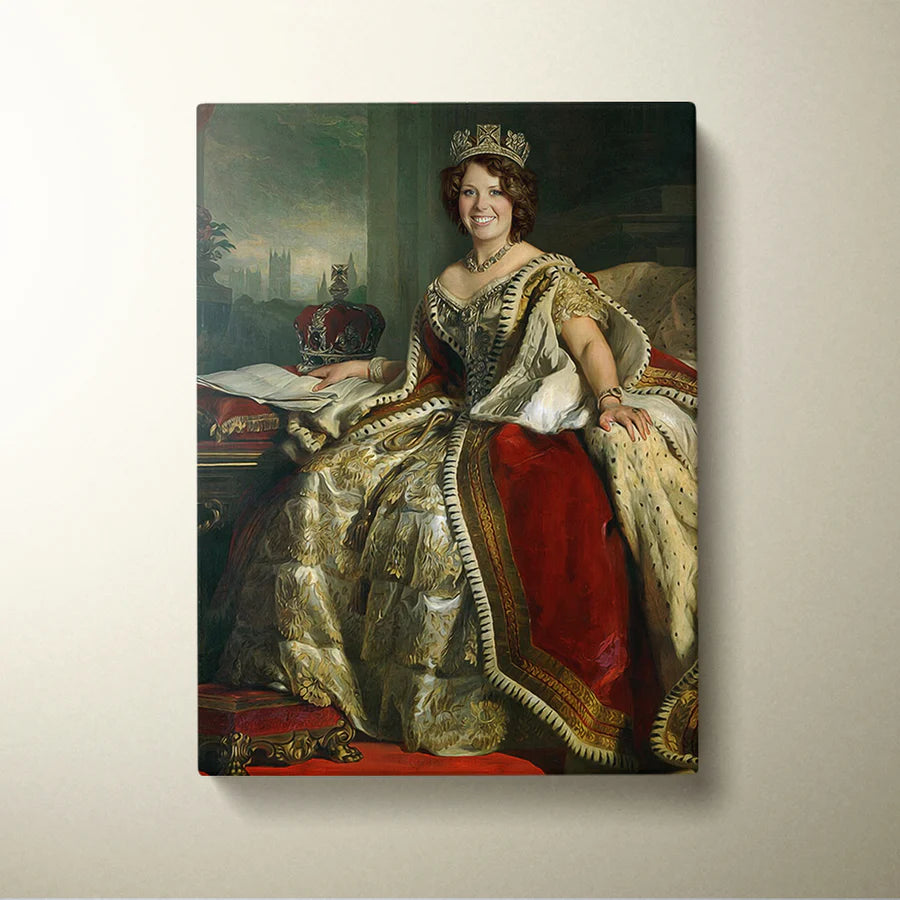 The Queen Personalized Portrait from Your Photo, Custom Tartan. Custom Canvas Wall Art as Gift for Women  Tartan Today   