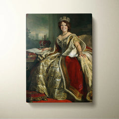 The Queen Personalized Portrait from Your Photo, Custom Tartan. Custom Canvas Wall Art as Gift for Women  Tartan Today   