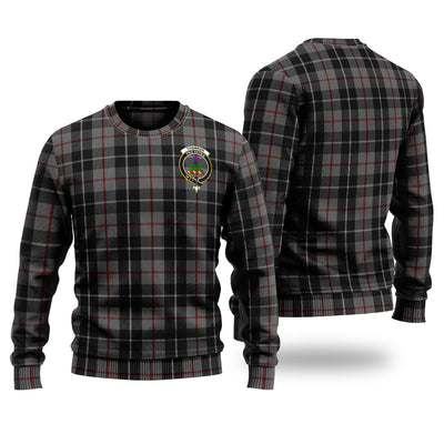 Clan Thompson Grey Tartan Christmas Ugly Sweater