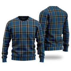 Clan Thomson Dress Blue Tartan Christmas Ugly Sweater PT70 Thomson Dress Blue Tartan Tartan Sweater   