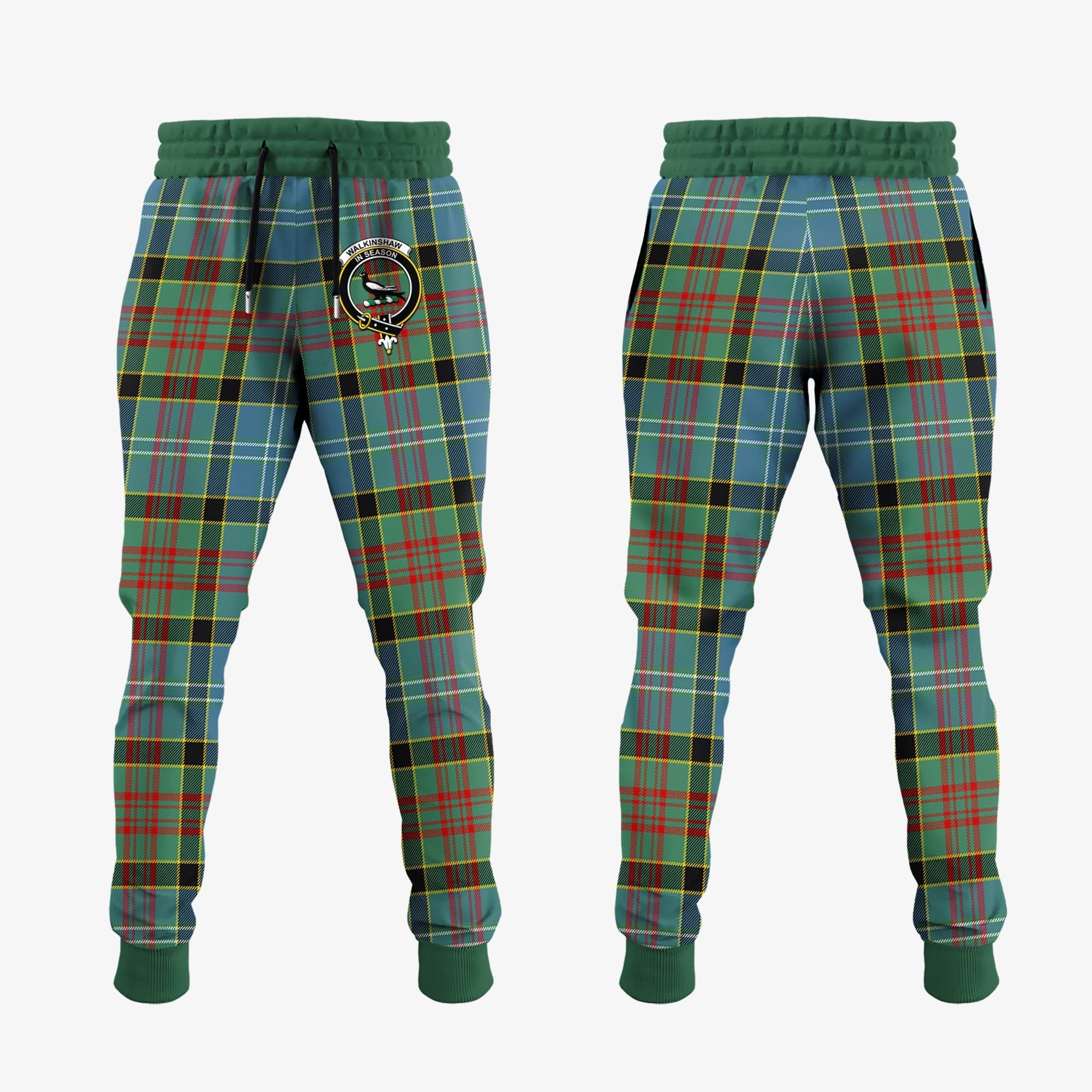 Clan Walkinshaw Tartan Crest Jogger Sweatpants JA73 Clan Shaw Tartan Today   