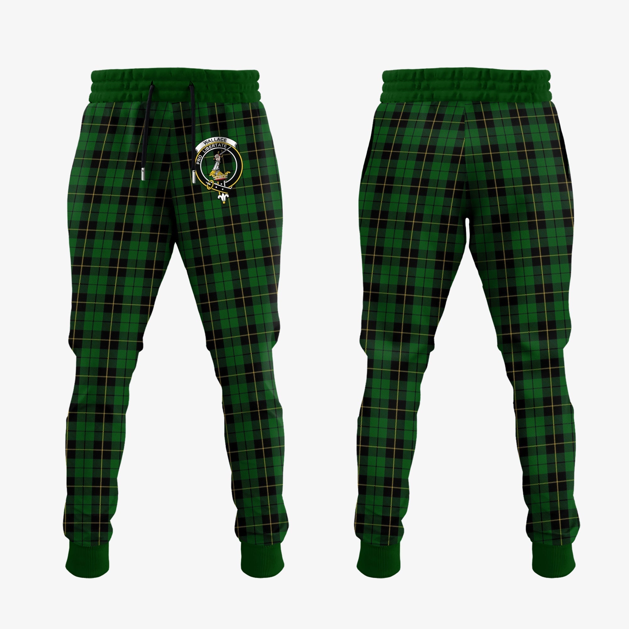Clan Wallace Hunting Tartan Crest Jogger Sweatpants DG62 Clan Wallace Tartan Today   