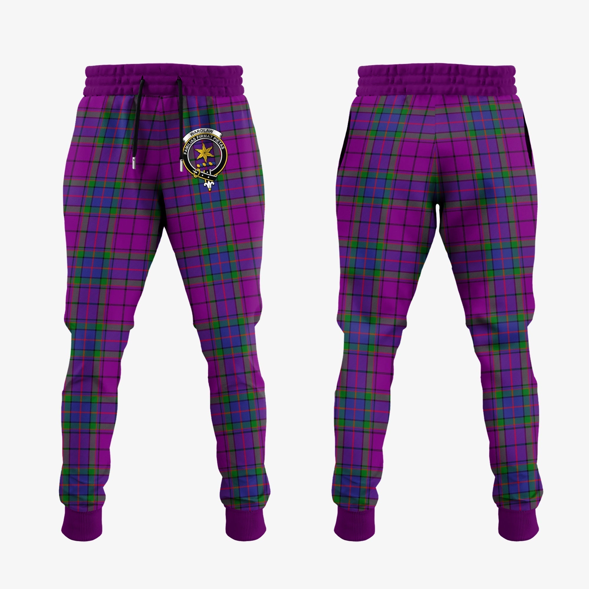 Clan Wardlaw Modern Tartan Crest Jogger Sweatpants LV87 Clan Wardlaw Tartan Today   
