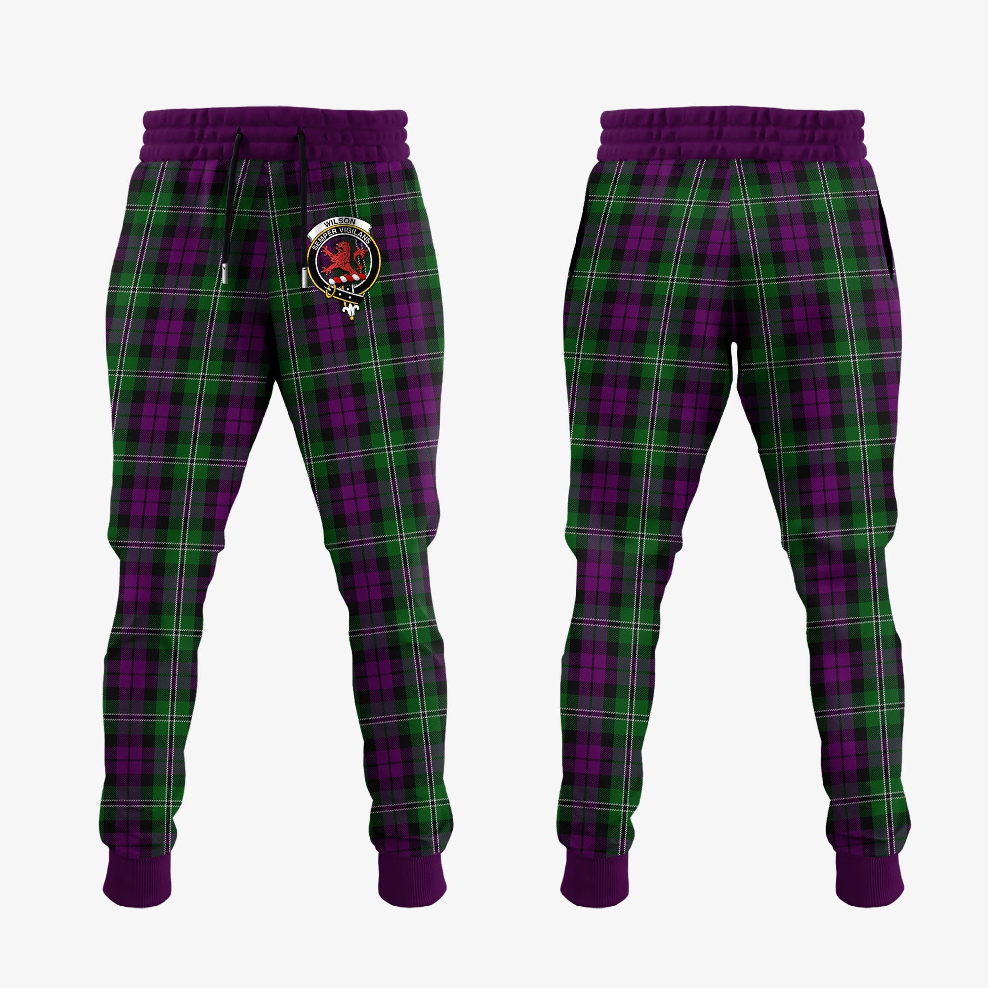 Clan Wilson Tartan Crest Jogger Sweatpants QH20 Clan Wilson Tartan Today   