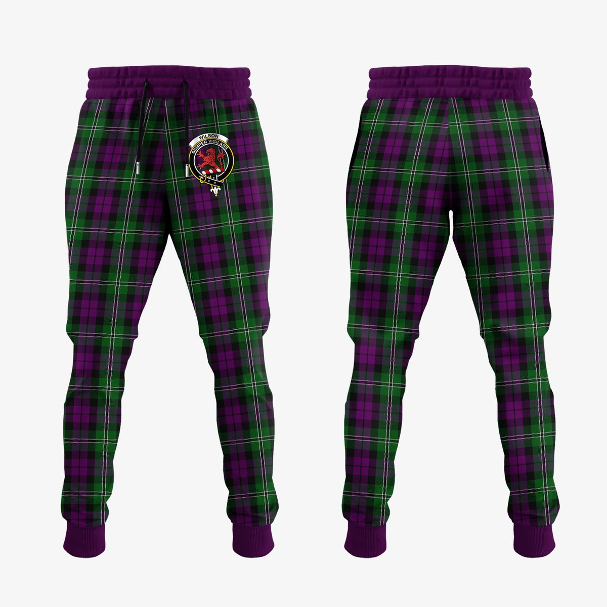 Clan Wilson Tartan Crest Jogger Sweatpants QH20 Clan Wilson Tartan Today   
