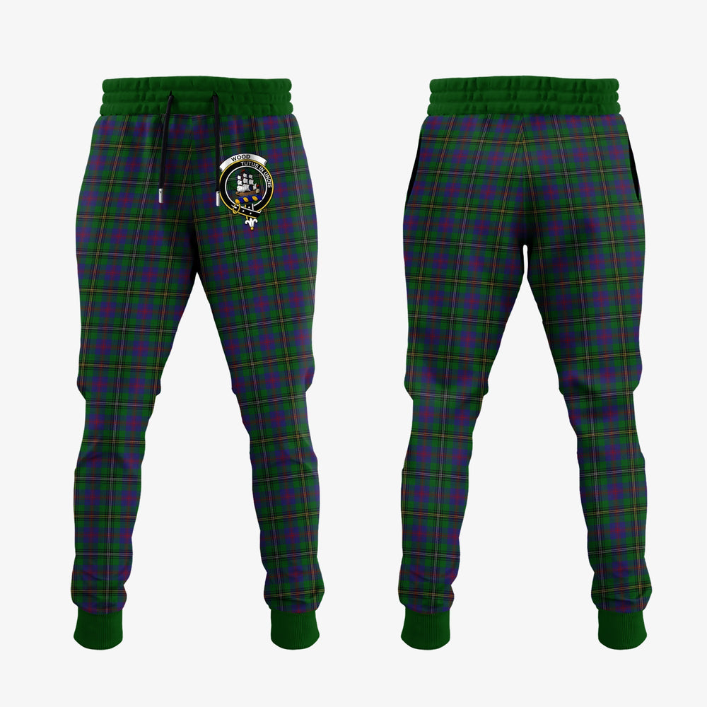 Clan Wood Tartan Crest Jogger Sweatpants SL76 Clan Wood Tartan Today   