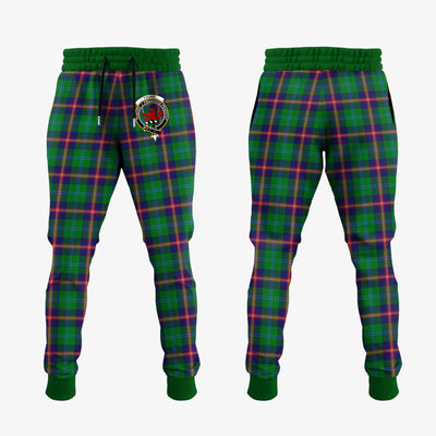 Clan Young Modern Tartan Crest Jogger Sweatpants